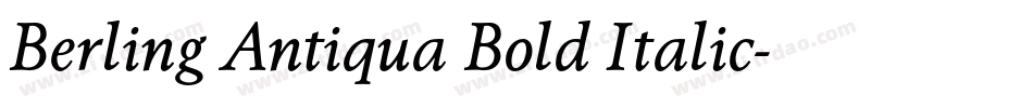 Berling Antiqua Bold Italic字体转换